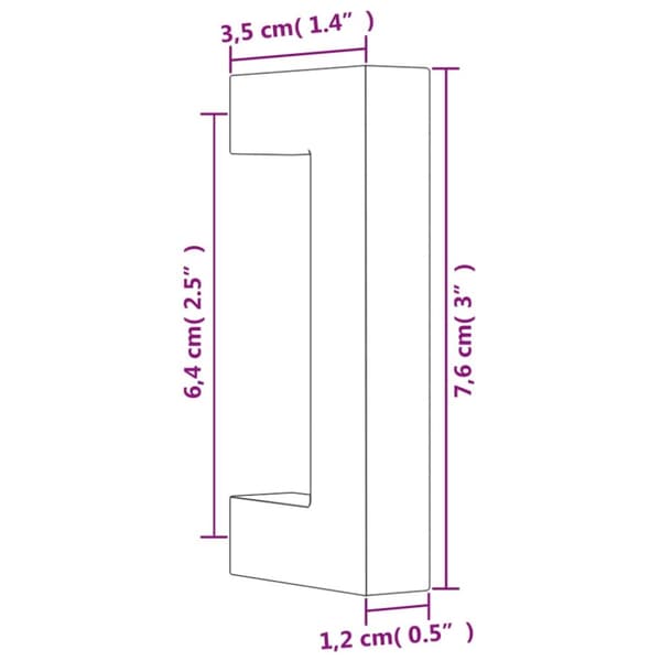 vidaXL skabshåndtag 20 stk. 64 mm rustfrit stål bronzefarvet