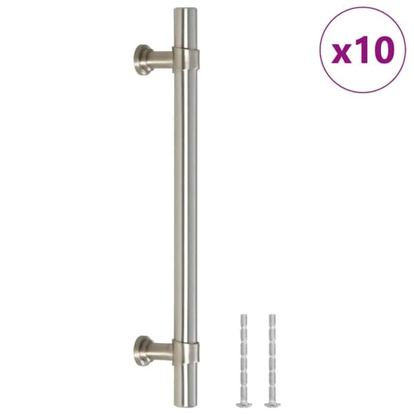 vidaXL Skåphandtag 10 st silver 128 mm rostfritt stål