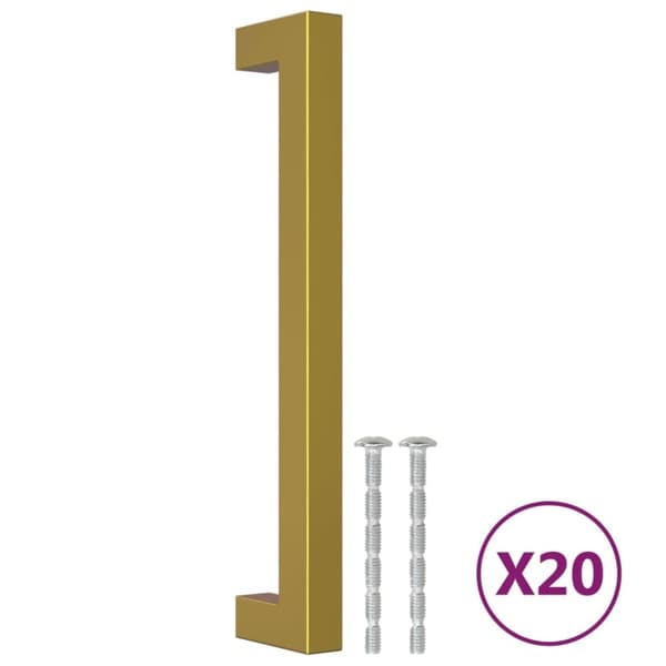 vidaXL Skåphandtag 20 st guld 160 mm rostfritt stål