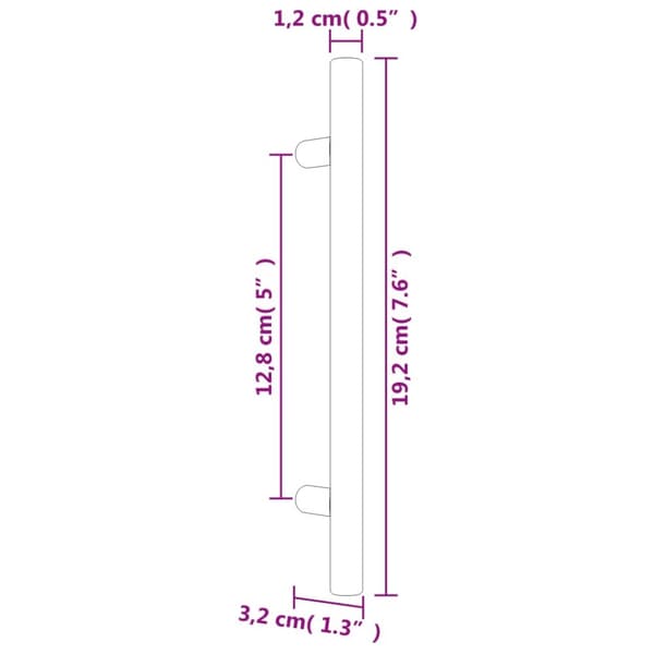 Kaapin kahvat 10 kpl hopea 128 mm ruostumaton teräs
