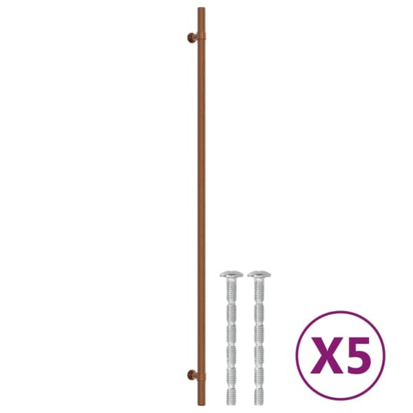 skabshåndtag 5 stk. 480 mm rustfrit stål bronzefarvet