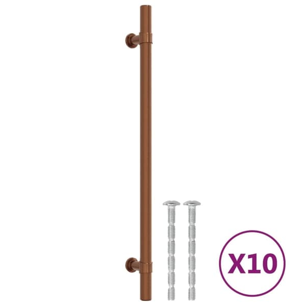 skabshåndtag 10 stk. 224 mm rustfrit stål bronzefarvet