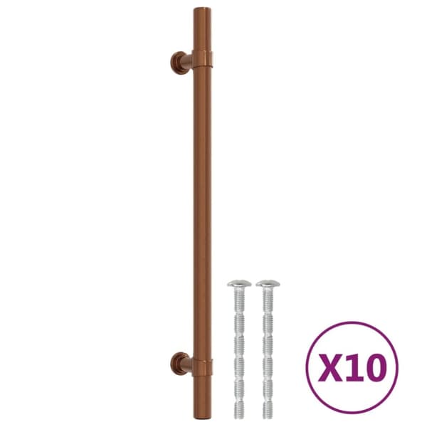 skabshåndtag 10 stk. 192 mm rustfrit stål bronzefarvet