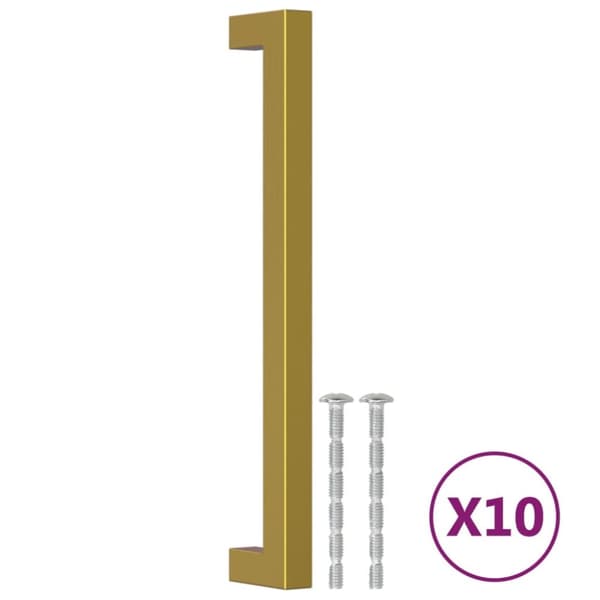Kaapin kahvat 10 kpl kulta 192 mm ruostumaton teräs