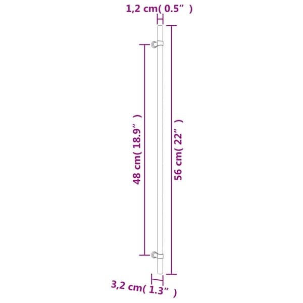 Kaapin kahvat 10 kpl pronssi 480 mm ruostumaton teräs