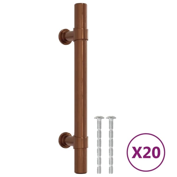vidaXL Kaapin kahvat 20 kpl pronssi 96 mm ruostumaton teräs - Kaapin Nupit ja Kahvat