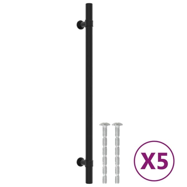 vidaXL Kaapin kahvat 5 kpl musta 224 mm ruostumaton teräs -  Kaapin Nupit ja Kahvat