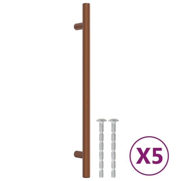 vidaXL skabshåndtag 5 stk. 192 mm rustfrit stål bronzefarvet -  Skabslågegreb og -håndtag