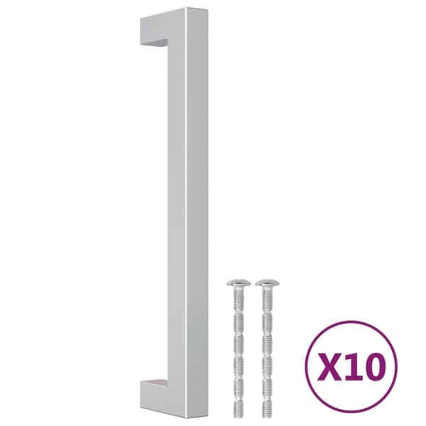 vidaXL skabshåndtag 10 stk. 160 mm rustfrit stål sølvfarvet -  Skabslågegreb og -håndtag