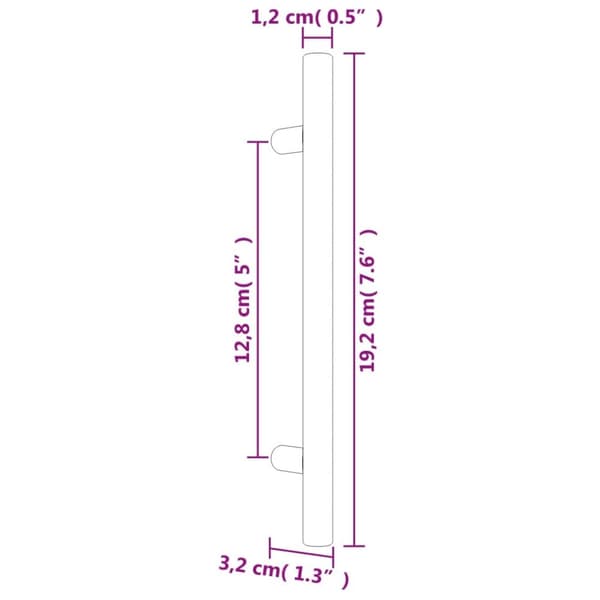 vidaXL Kaapin kahvat 10 kpl pronssi 128 mm ruostumaton teräs -  Kaapin Nupit ja Kahvat