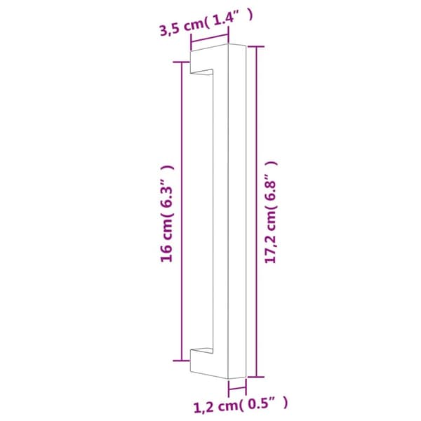 vidaXL Kaapin kahvat 10 kpl kulta 160 mm ruostumaton teräs -  Kaapin Nupit ja Kahvat