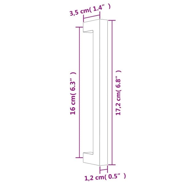 vidaXL Kaapin kahvat 20 kpl musta 160 mm ruostumaton teräs -  Kaapin Nupit ja Kahvat