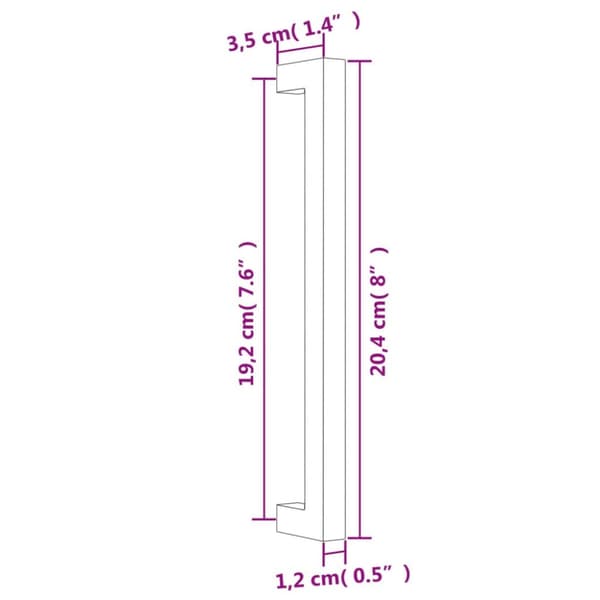 The Living Store Kaapin kahvat 20 kpl musta 192 mm ruostumaton teräs -  Kaapin Nupit ja Kahvat