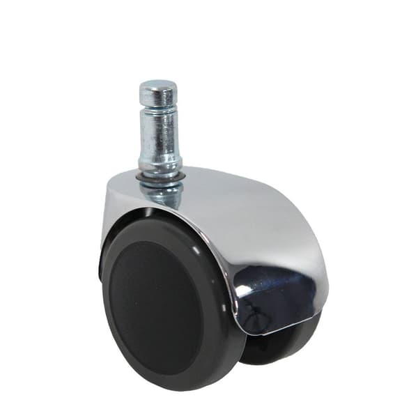 Designerhjul 11mm / 50 mm för hårda golv - HJH OFFICE - Set om 5 - Svart / Silver