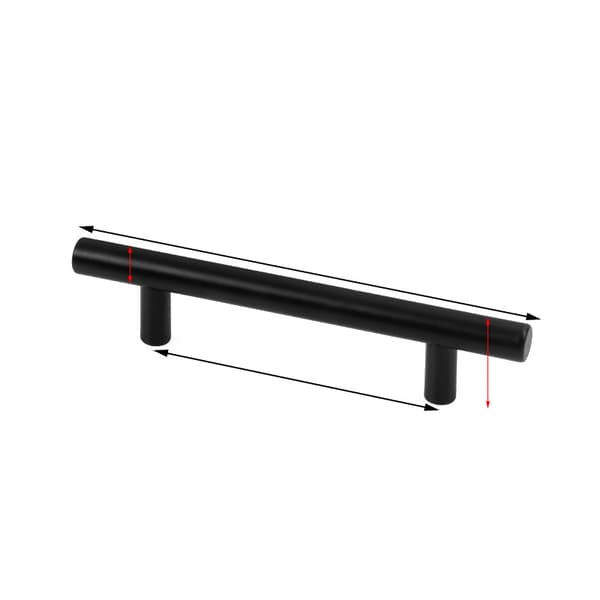 INF Mat sorte T-Bar håndtag (2 pakke) 3XL