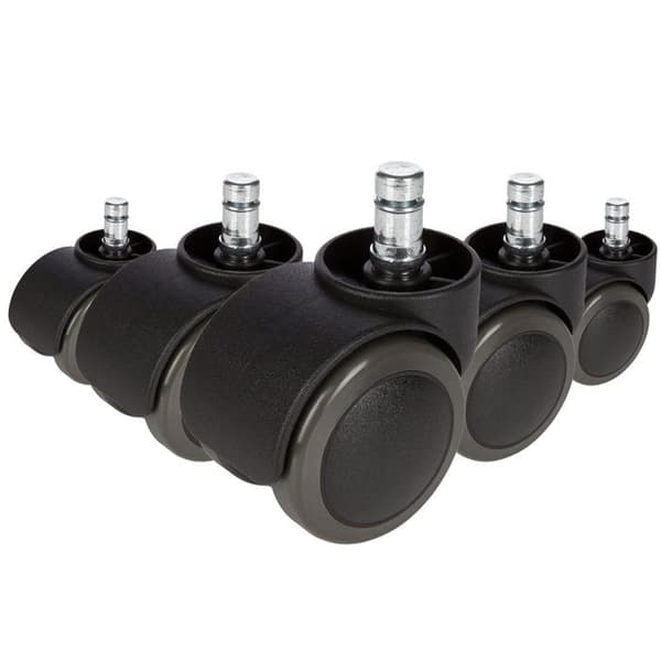 Roulettes - hjh OFFICE - 5x ROLO 11mm/50mm - Svart - Metall, Plastik