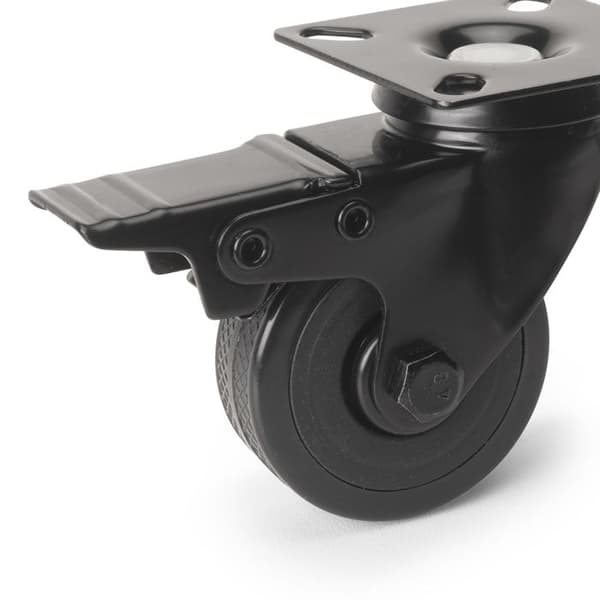 Rullhjul för möbler - Emuca - Paket med 4 - Diameter 50mm - Maximal last 35 kg - Svart