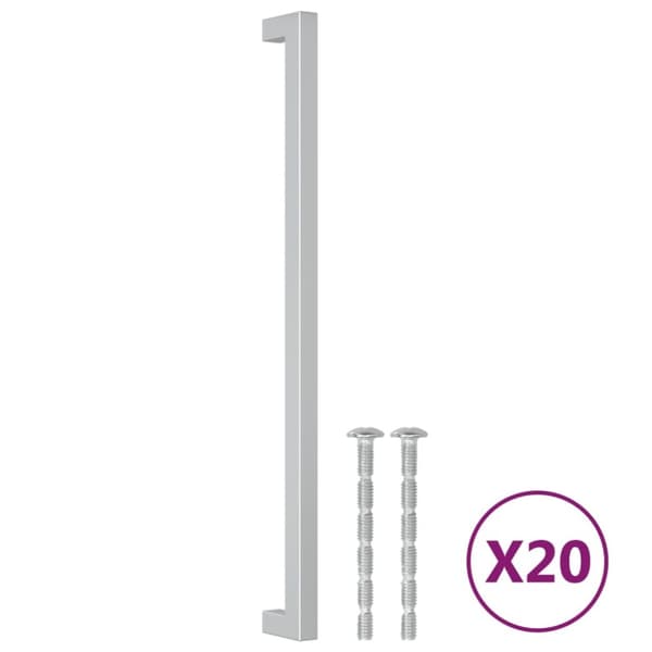 Skåphandtag 20 st silver 320 mm rostfritt stål