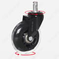 Miniatyrbild 1 av 4: TD® Heavy Duty Heavy Duty Kontor Hjul Hjul Hjul 22mm Tyst lager Skydda matta Byte Fåtölj Golv Skrivbord