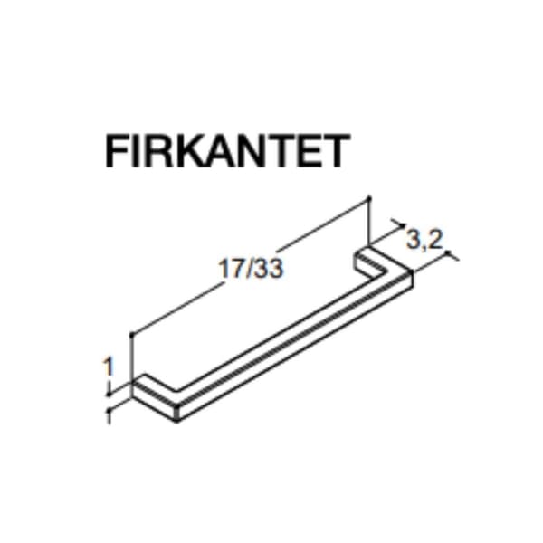 1904 Voss Håndtak Firkantet