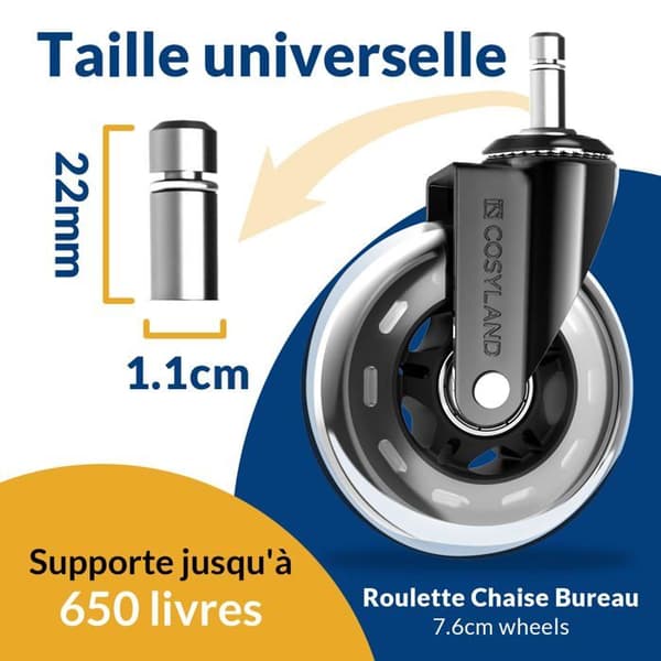 Hjul - roulette Cosyland - CS0089-EU