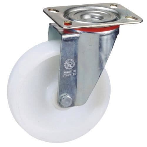 125 mm platta nylon industrihjul