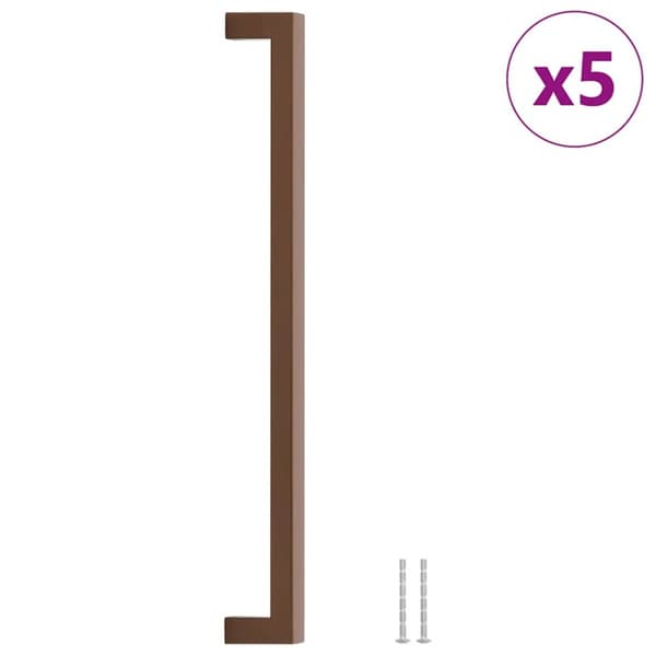 Skåphandtag 5 st brons 320 mm rostfritt stål