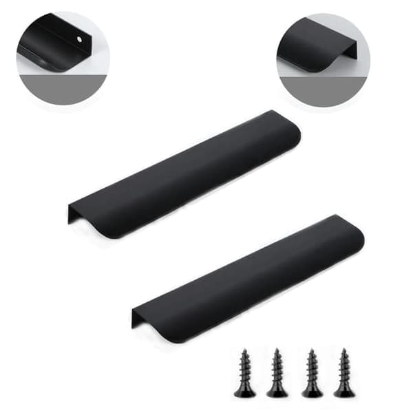 OBOSOE Skjulte Aluminium Skabsgreb, Skuffegreb til Køkken & Garderobe 2-Pak 2 st, 128 hål, 150 mm