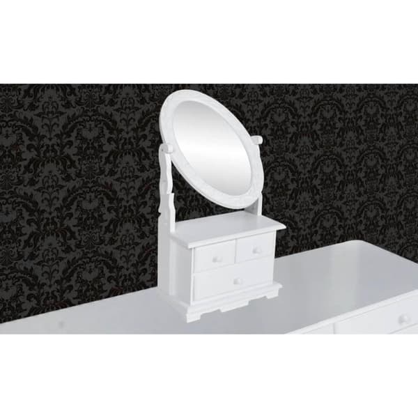vidaXL Bordsspegel med justerbar oval spegel MDF