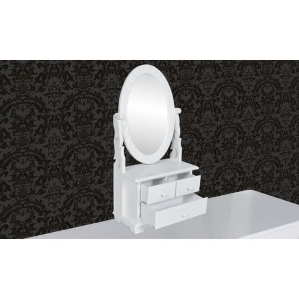 vidaXL Bordsspegel med justerbar oval spegel MDF