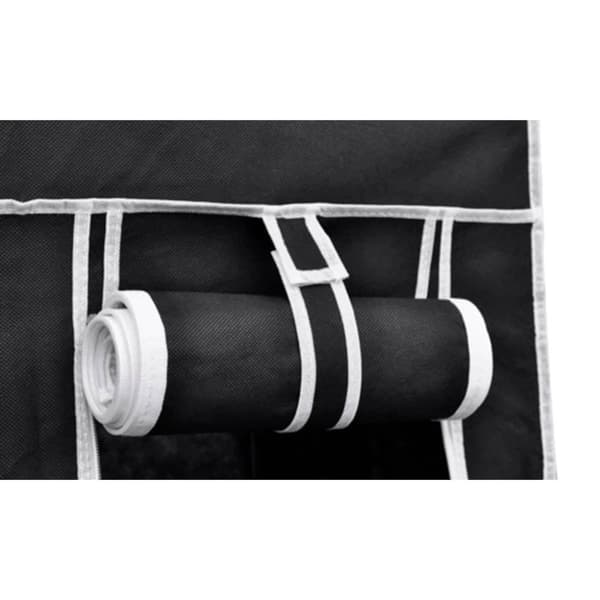 vidaXL Garderob hopfällbar 110 x 45 x 175 cm svart
