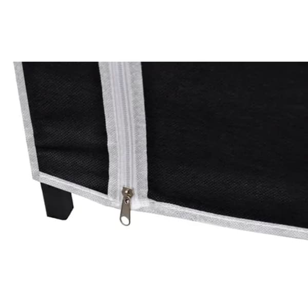 vidaXL Garderob hopfällbar 110 x 45 x 175 cm svart