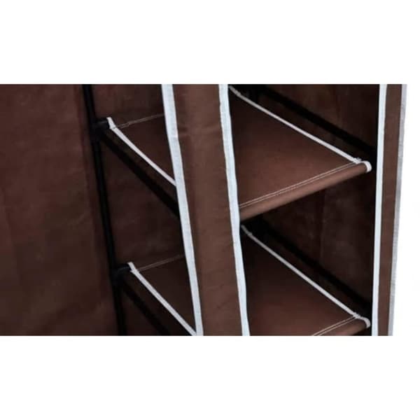 vidaXL Garderober 2 stk brun stoff