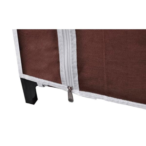 vidaXL Garderober 2 stk brun stoff