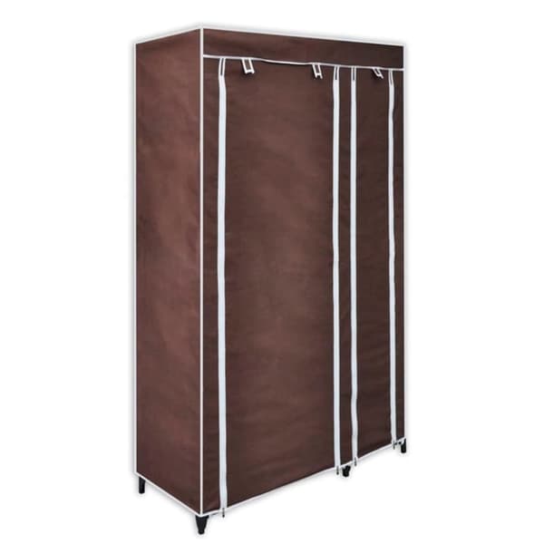 vidaXL Garderober 2 stk brun stoff