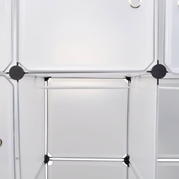 vidaXL modulskab med 14 rum hvid 37x146x180,5 cm