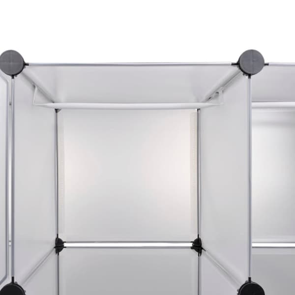 vidaXL modulskab med 18 rum 37x146x180,5 cm hvid