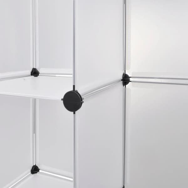 vidaXL modulskab med 18 rum 37x146x180,5 cm hvid