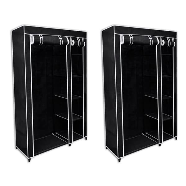 vidaXL foldeskab 2 stk. sort