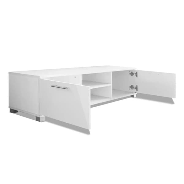 vidaXL tv-bord 120x40,5x35 cm hvid højglans