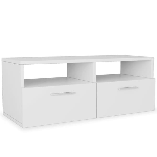 vidaXL TV-möbel spånskiva 95x35x36 cm vit