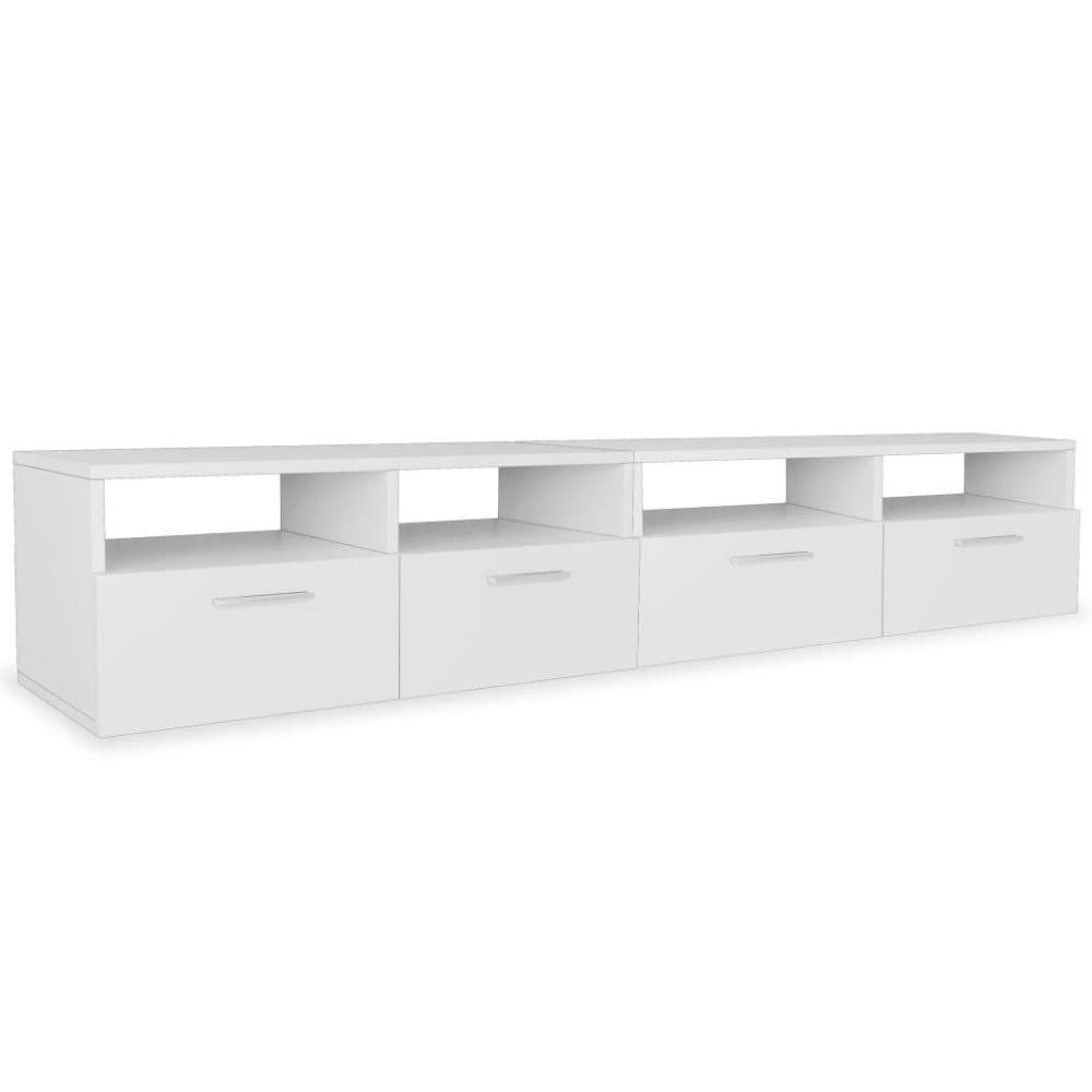 vidaXL TV-bänk 2 st spånskiva 95x35x36 cm vit