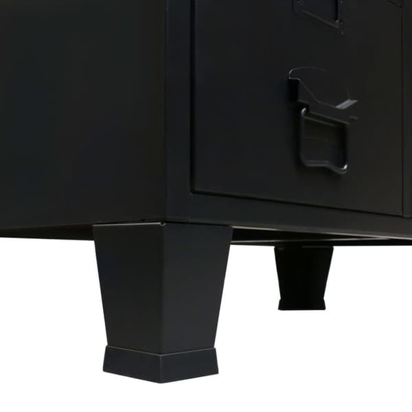 vidaXL garderobe i metal industriel stil 67 x 35 x 107 cm sort