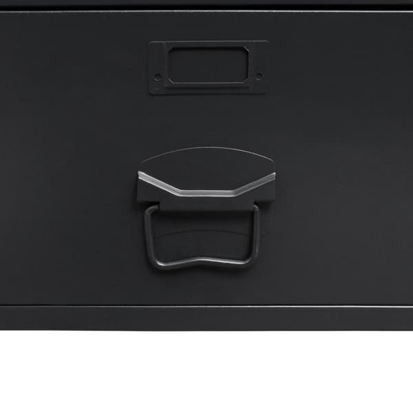 vidaXL garderobe i metal industriel stil 90 x 40 x 180 cm sort