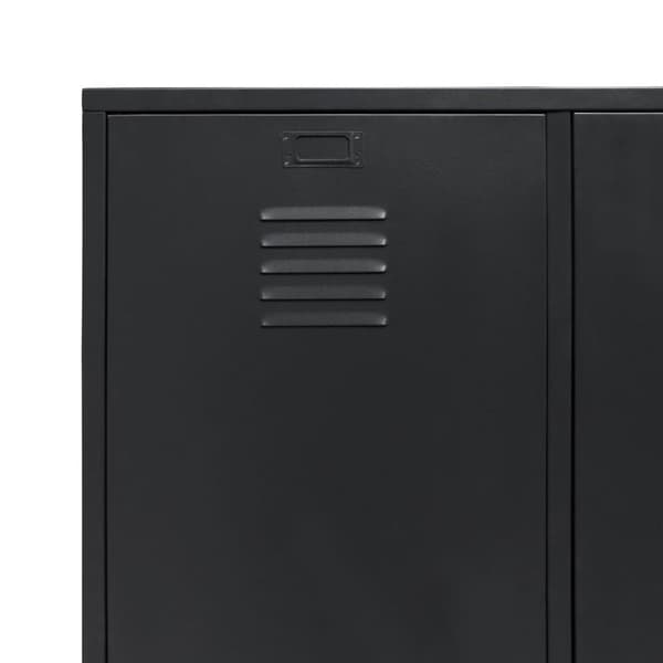 vidaXL garderobe i metal industriel stil 90 x 40 x 180 cm sort