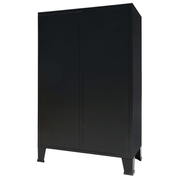 vidaXL Garderobe metall industriell stil 67x35x107 cm svart