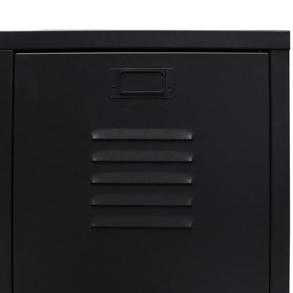 vidaXL Garderobe metall industriell stil 67x35x107 cm svart