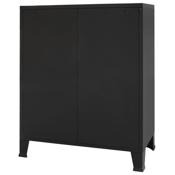 vidaXL Kommode metall industriell stil 78x40x93 cm svart