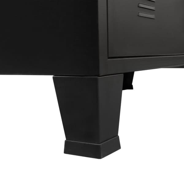 vidaXL Kommode metall industriell stil 78x40x93 cm svart