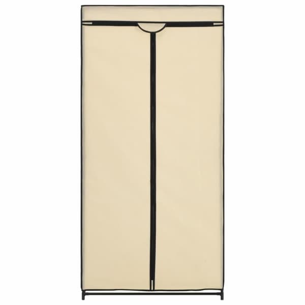 vidaXL klædeskab 75x50x160 cm cremefarvet